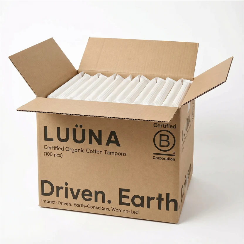 Luuna Care | Organic Cotton Applicator Tampons - 100 Count Bulk Pack
