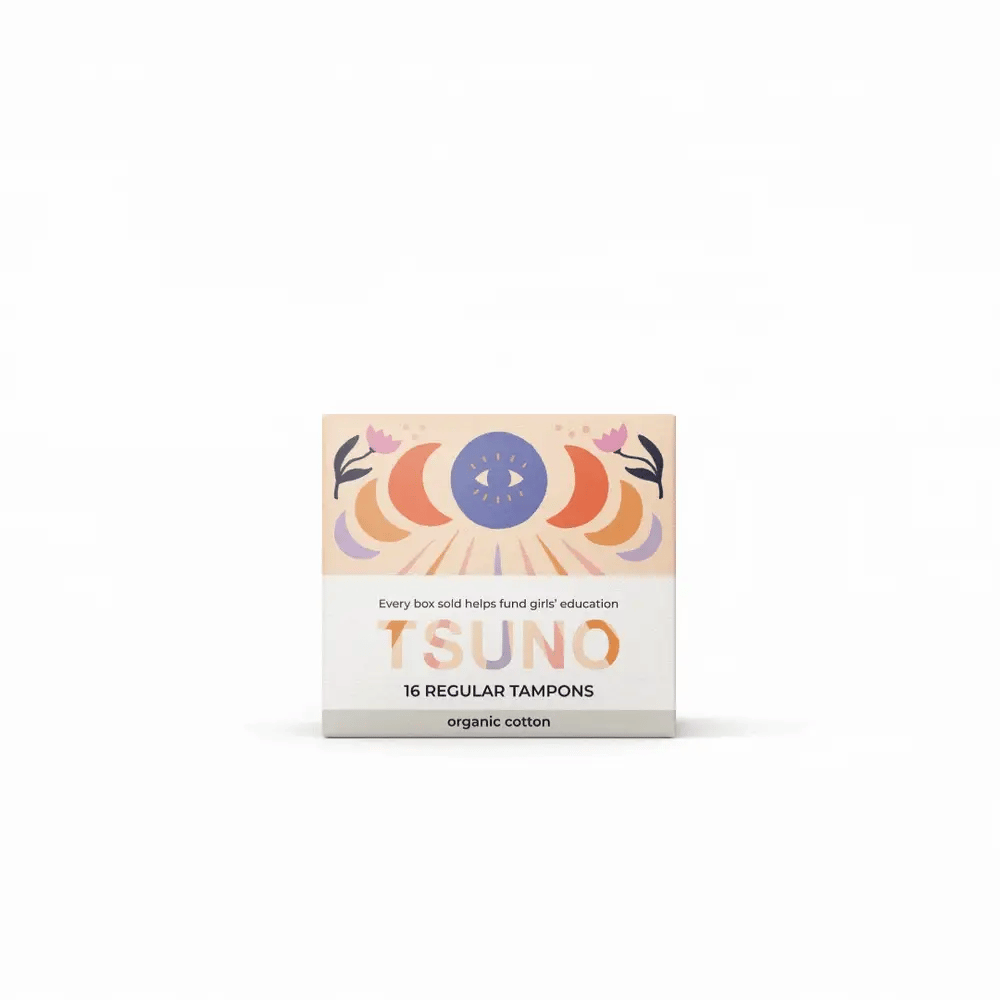 TSUNO | Super & Regular Organic Cotton Non-Applicator Tampons - 16 pcs